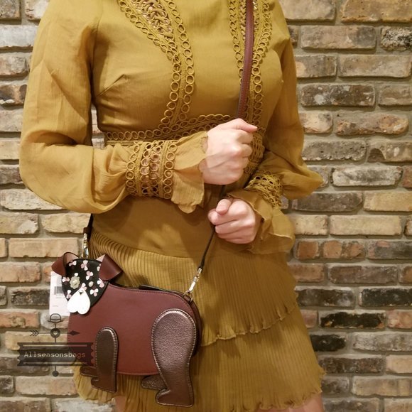 Kate spade FLORAL pup Crossbody DOG novelty NWT - Picture 2 of 6